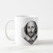 William Shakespeare Portrait Hamlet Illustration Kaffeetasse (Links)