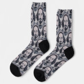 William Shakespeare Portrait Hamlet Illustration Socken (Linkes Detail)