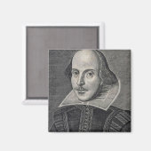 William Shakespeare Portrait Magnet (Vorderseite/Rückseite)
