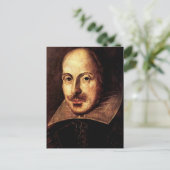William Shakespeare Portrait Postkarte (Stehend Vorderseite)