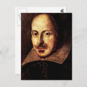 William Shakespeare Portrait Postkarte (Vorne/Hinten)
