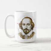 William Shakespeare Portrait Romeo Julia Kaffeetasse (Links)