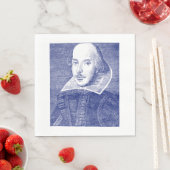 William Shakespeare Porträt First Folio Serviette (Beispiel)