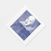 William Shakespeare Porträt First Folio Serviette (Ecke)