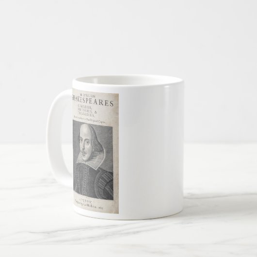 William Shakespeare-Porträt Kaffeetasse (Vorderseite Links)