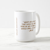 William Shakespeare Porträtbild Gold Kaffeetasse (VorderseiteRechts)