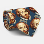 William Shakespeare Porträtbild Gold Krawatte (Gerollt)