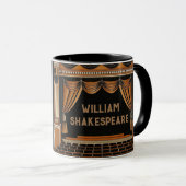William Shakespeare Porträtbild Gold Tasse (VorderseiteRechts)