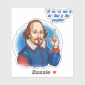 William Shakespeare Porträtdarstellung sein oder Aufkleber (Blatt)