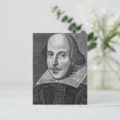 William Shakespeare Postkarte (Stehend Vorderseite)