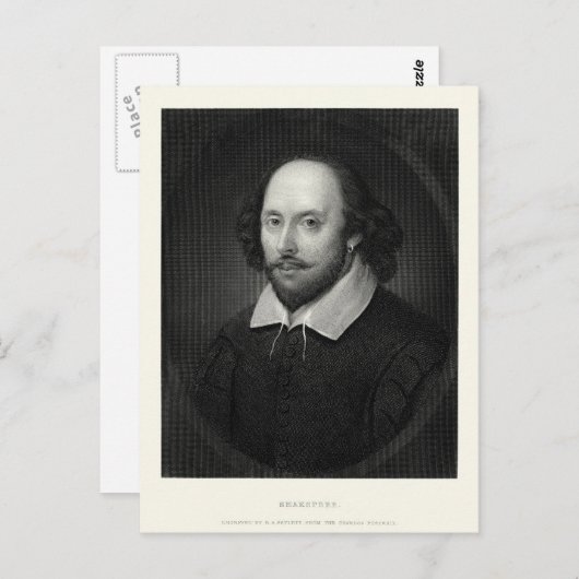 William Shakespeare Postkarte (Vorne/Hinten)