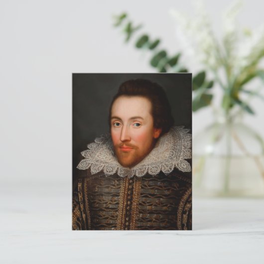 William Shakespeare Postkarte (Stehend Vorderseite)