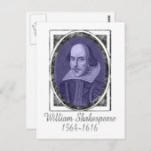 William Shakespeare Postkarte (Vorne/Hinten)