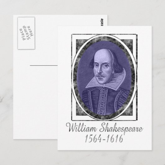 William Shakespeare Postkarte (Vorne/Hinten)