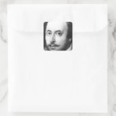 William Shakespeare Quadratischer Aufkleber (Tasche)