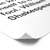 William Shakespeare Quotes Poster (Ecke)