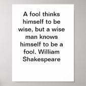 William Shakespeare Quotes Poster (Vorne)