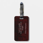 William Shakespeare Romeo und Julia LIEBE Zitat Gepäckanhänger (Rückseite vertikal)