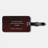 William Shakespeare Romeo und Julia LIEBE Zitat Gepäckanhänger (Rückseite horizontal)