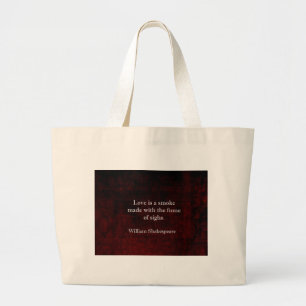William Shakespeare Romeo und Julia LIEBE Zitat Jumbo Stoffbeutel