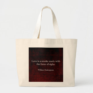 William Shakespeare Romeo und Julia LIEBE Zitat Jumbo Stoffbeutel
