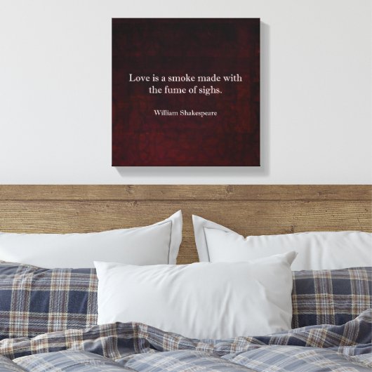William Shakespeare Romeo und Julia LIEBE Zitat Leinwanddruck (Insitu (Schlafzimmer))
