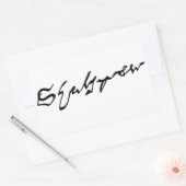 William Shakespeare Signatur Rechteckiger Aufkleber (Umschlag)
