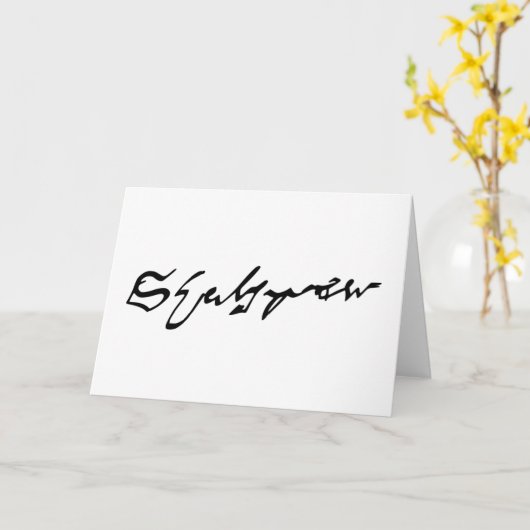 William Shakespeare signature Karte (Gelbe Blume)