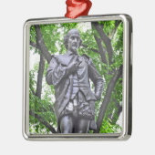 William Shakespeare-Statue im Central Park Silbernes Ornament (Links)
