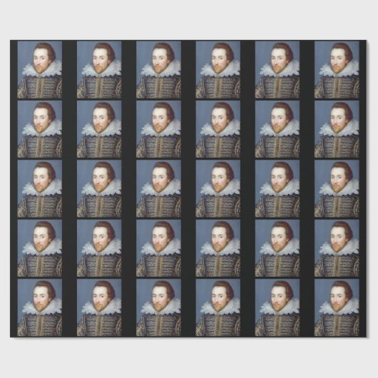 William Shakespeare Theme Wrapping Paper Geschenkpapier (Flach)
