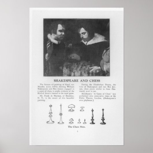 William Shakespeare und Ben Jonson Poster (Vorne)