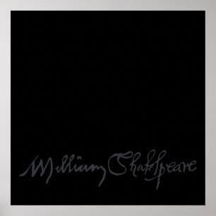 William Shakespeare-Unterzeichnung Poster