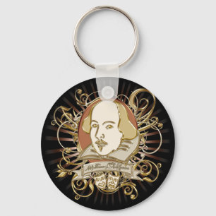 William Shakespeare Wappen (Gold) Schlüsselanhänger