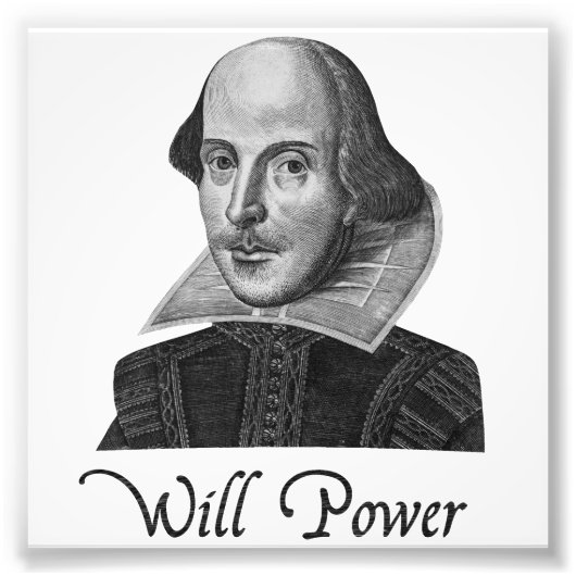 William Shakespeare Will Power Fotodruck (Vorne)