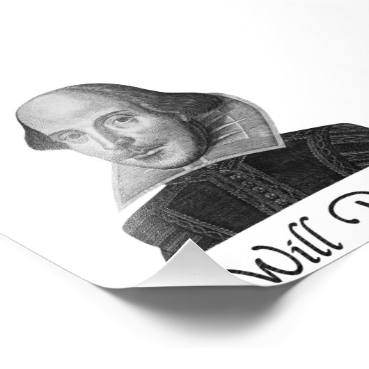 William Shakespeare Will Power Fotodruck (Ecke)