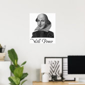 William Shakespeare Will Power Poster (Heimbüro)