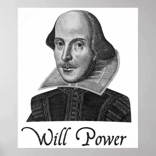 William Shakespeare Will Power Poster (Vorne)