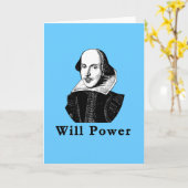 William Shakespeare WILL POWER Tshirts Karte (Gelbe Blume)