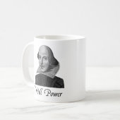 William Shakespeare wird Power Kaffeetasse (Vorderseite Links)