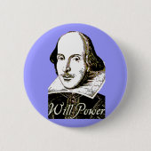 William Shakespeare wird Power-T-Shirt Button (Vorderseite)