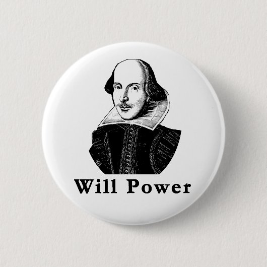 William Shakespeare WIRD POWER T-Shirts Button (Vorderseite)