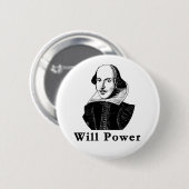 William Shakespeare WIRD POWER T-Shirts Button (Vorne & Hinten)