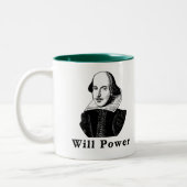 William Shakespeare WIRD POWER T-Shirts Zweifarbige Tasse (Links)