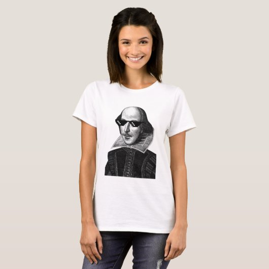 William Shakespeare with Shades Women's T-Shirt (Vorne ganz)