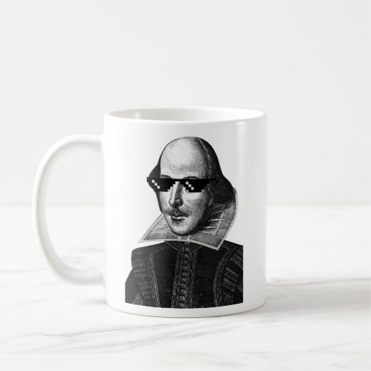 William Shakespeare with Sunglases Classic Kaffeetasse (Links)