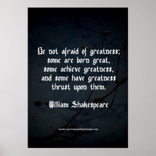 William Shakespeare Zitat - Größe Poster