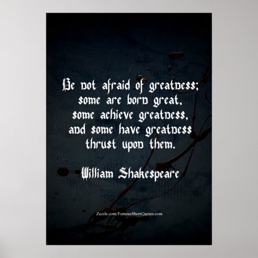 William Shakespeare Zitat - Größe Poster (Vorne)