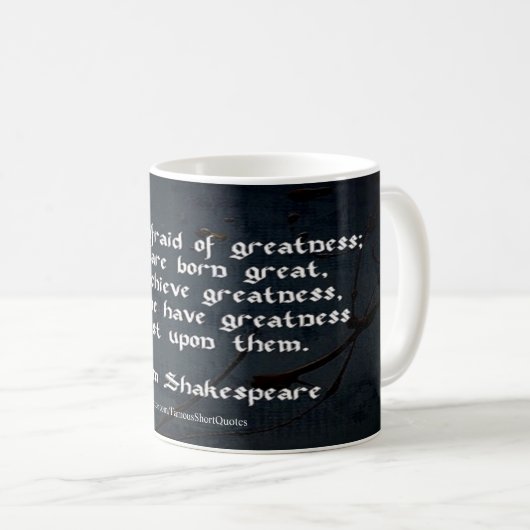 William Shakespeare Zitat Kaffeetasse (VorderseiteRechts)