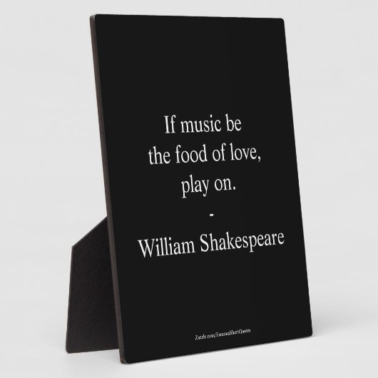 William Shakespeare Zitat - Liebe Fotoplatte (Seite)