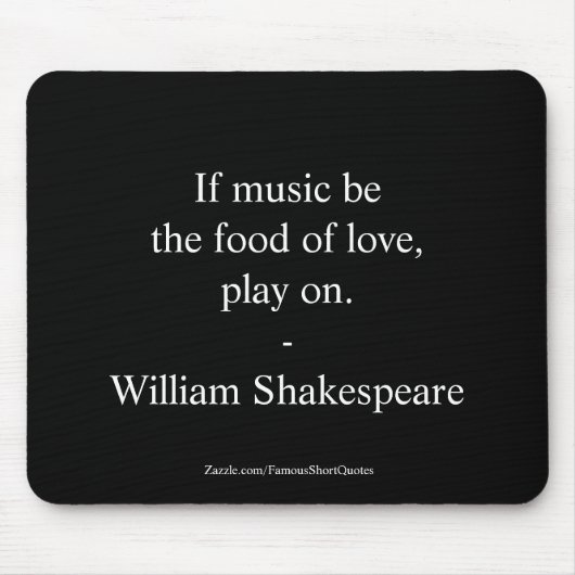 William Shakespeare Zitat Liebe Mousepad (Vorne)